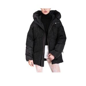 Nicole Benisti Black Puffer Jacket with Hood